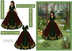 In a Fantasy Garden Decoupage Quick Card Front