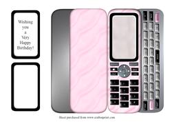 Mobile Phone 3 Shaped Quick Card Front