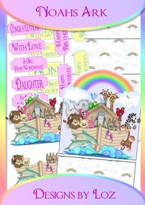 Noahs Ark Easel Card with Decoupage