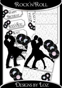 Rock'n'roll Easel Card with Decoupage