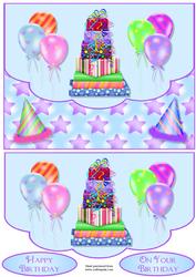 Birthday Presents & Balloons Envelope Card
