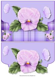 Perfect Pansies Envelope Quick Card Front