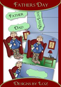 Fathers Day Easel Card with Decoupage