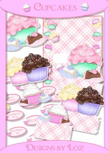 Cupcakes Anyone? 3D Shelf Card with Decoupage