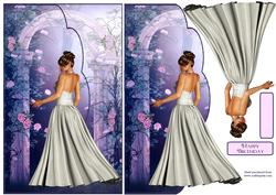 In a Midnight Garden Envelope Card with Decoupage