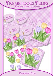 Tremendous Tulips Double Twisted Easel Card with Decoupage
