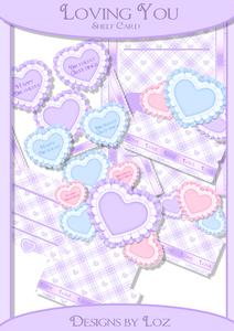 Loving You 3D Easel Card with Decoupage