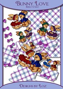Bunny Love 3D Shelf Card with Decoupage