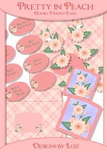 Pretty in Peach Double Twisted Easel Card with Decoupage
