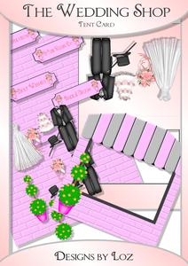 The Wedding Shop 3D Tent Card with Decoupage