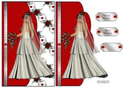 The Bride Envelope Card with Decoupage