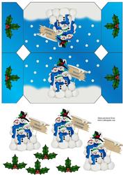 A Christmas Cracker Shaped Card with Decoupage