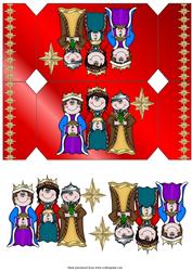 We Three Kings Shaped Card with Decoupage