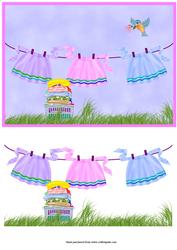 Hang the Housework! Quick Card with Decoupage