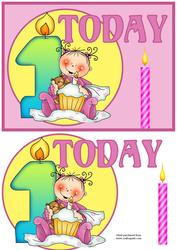 1 Today Girlss Quick Card with Decoupage