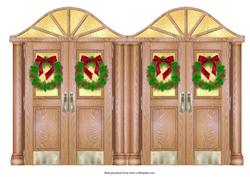 Christmas Door Shaped Quick Card