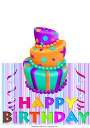 Birthday Cake Over the Edge Card