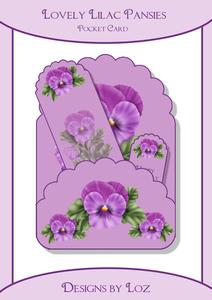 Lovely Lilac Pansies Pocket Card
