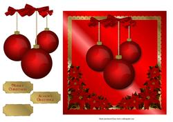 A Trio of Baubles Square Quick Card