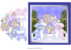 Snowman Family Quick Card