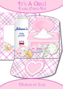 It's a Girl! Easel Card Kit
