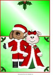 Christmas Puppies Over the Edge Quick Card