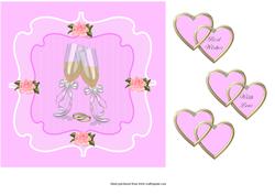 Roses & Champagne Square Quick Card
