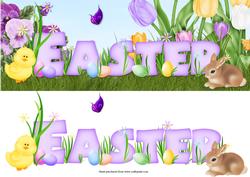 Easter Dl Quick Card with Decoupage