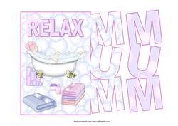 Relax Mum Quick Card with Decoupage
