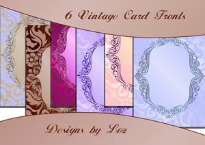 6 Ornate Vintage Card Fronts