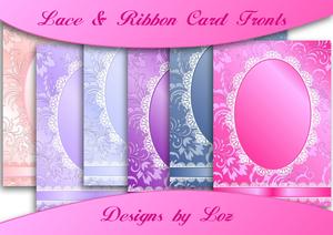 6 Ribbon & Lace Card Fronts