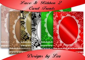 6 Ribbon & Lace 2 Card Fronts