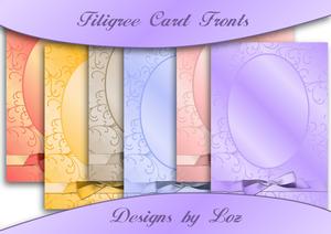 6 Filigree Card Fronts