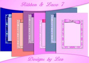 6 Ribbon & Lace 7 Card Fronts