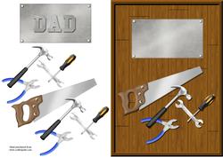 Dads Tools Quick Card with Decoupage