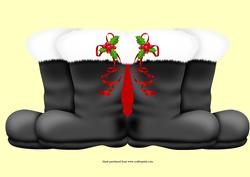 Santas Boots Shaped Quick Card
