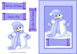 Boy 1st Christmas Quick Card with Decoupage