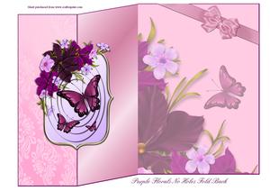 Purple Flowers No Holes Fold Back Mini Kit