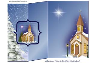 Christmas Church No Holes Fold Back Mini Kit