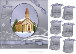 Christmas Church Square Quick Card