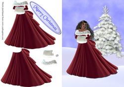 Winter Lady Quick Card