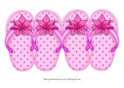 Flip Flops Shaped Card