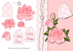 Pink Roses Quick Card
