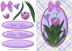 Tulips in Oval Quick Card