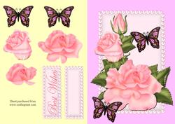 Butterfly Rose Quick Card
