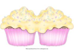 Cupcake 2 Shaped Card