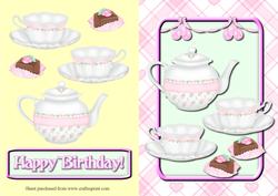 Birthday Tea Quick Card