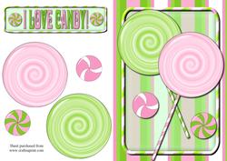I Love Candy! Quick Card