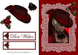 Lady in Red Quick Card