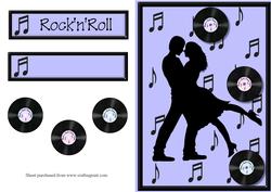 Rock 'n' Roll Blue Quick Card